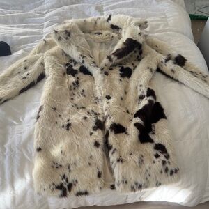 Missguided + Cream and Brown Teddy Jacket